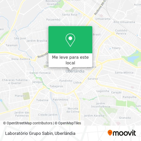 Laboratório Grupo Sabin mapa