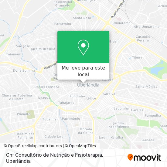 Cnf Consultório de Nutrição e Fisioterapia mapa