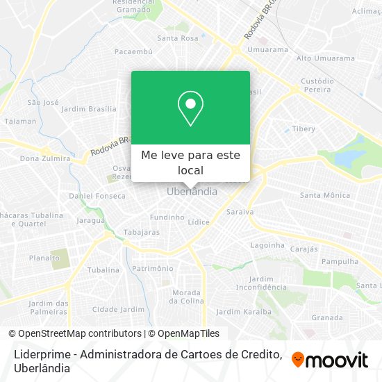 Liderprime - Administradora de Cartoes de Credito mapa