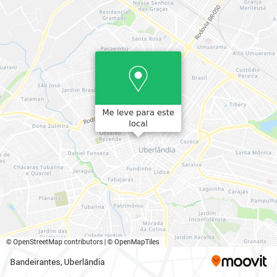 Bandeirantes mapa