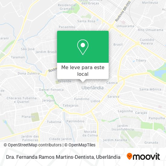 Dra. Fernanda Ramos Martins-Dentista mapa