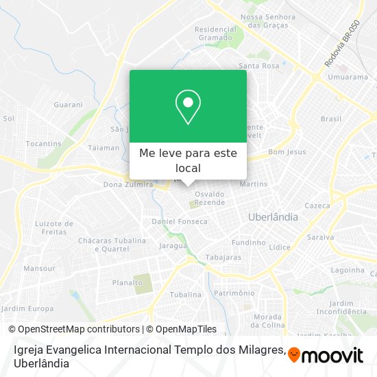 Igreja Evangelica Internacional Templo dos Milagres mapa