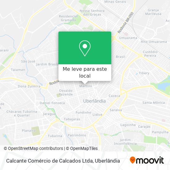 Calcante Comércio de Calcados Ltda mapa