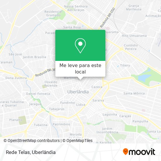 Rede Telas mapa