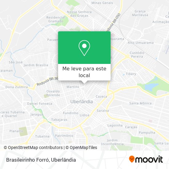 Brasileirinho Forró mapa