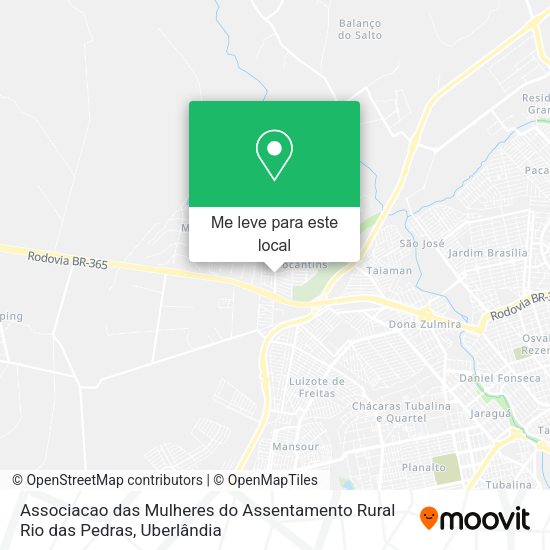 Associacao das Mulheres do Assentamento Rural Rio das Pedras mapa