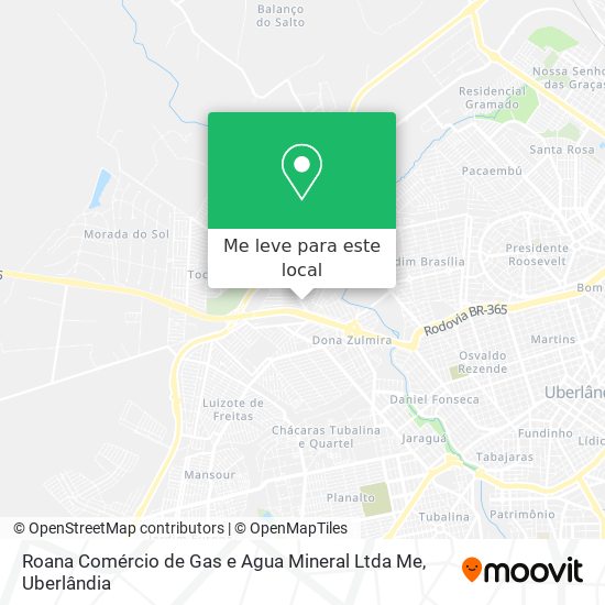 Roana Comércio de Gas e Agua Mineral Ltda Me mapa