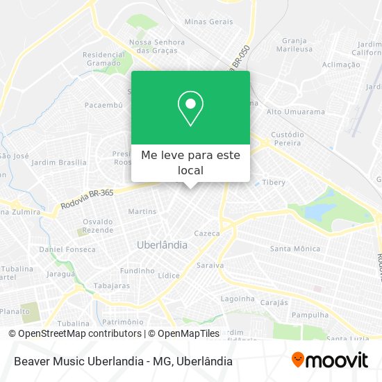 Beaver Music Uberlandia - MG mapa