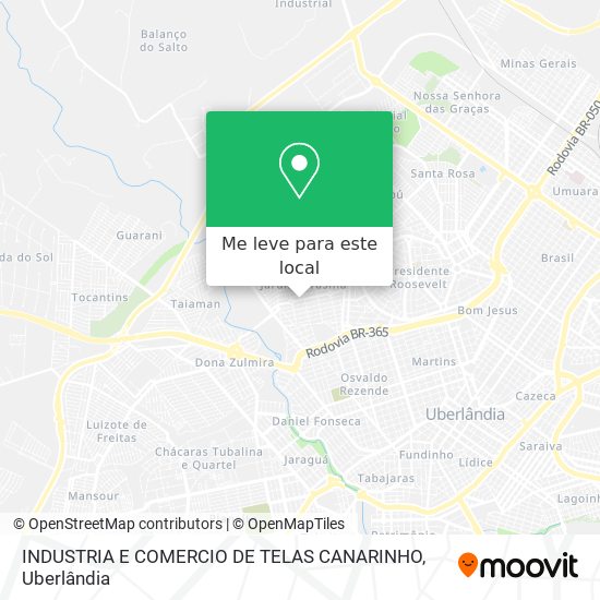 INDUSTRIA E COMERCIO DE TELAS CANARINHO mapa