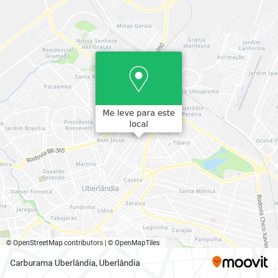 Carburama Uberlândia mapa