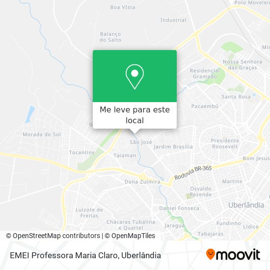 EMEI Professora Maria Claro mapa