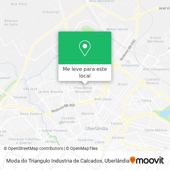 Moda do Triangulo Industria de Calcados mapa