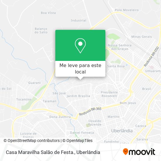 Casa Maravilha Salão de Festa. mapa