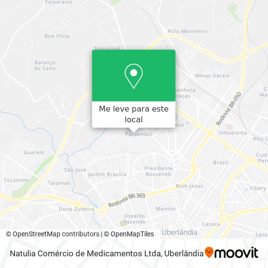 Natulia Comércio de Medicamentos Ltda mapa