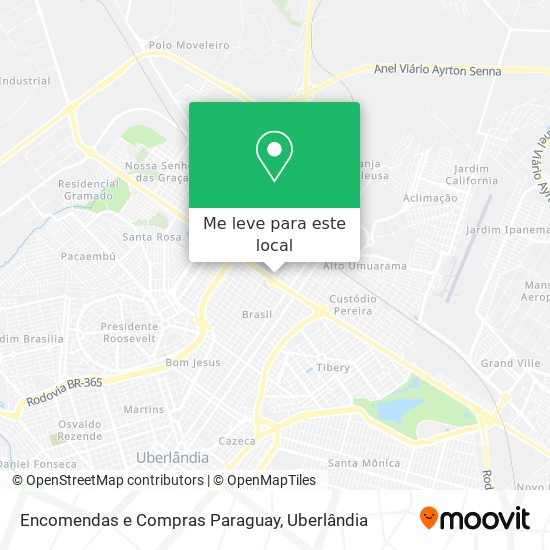 Encomendas e Compras Paraguay mapa