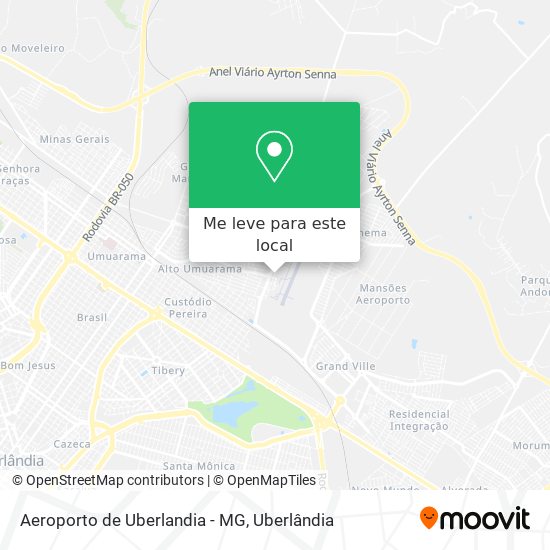 Aeroporto de Uberlandia - MG mapa