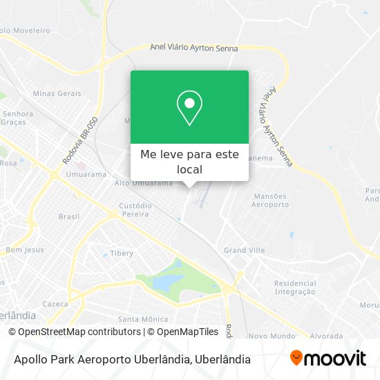 Apollo Park Aeroporto Uberlândia mapa