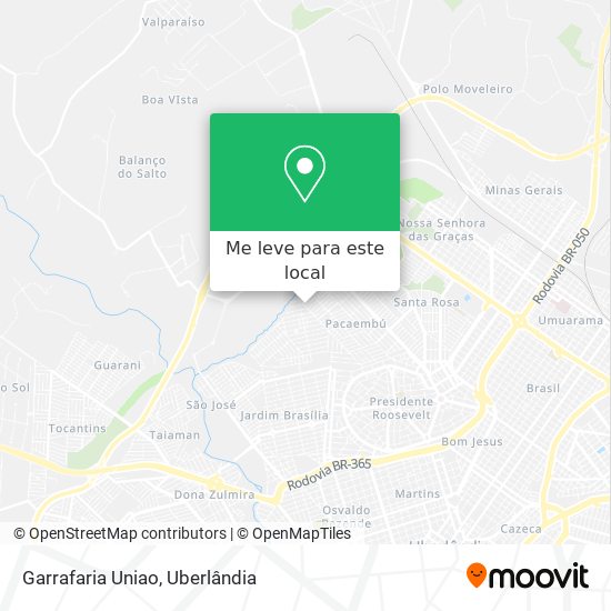 Garrafaria Uniao mapa