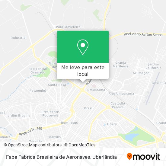 Fabe Fabrica Brasileira de Aeronaves mapa