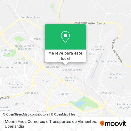 Morim Frios Comercio e Transportes de Alimentos mapa