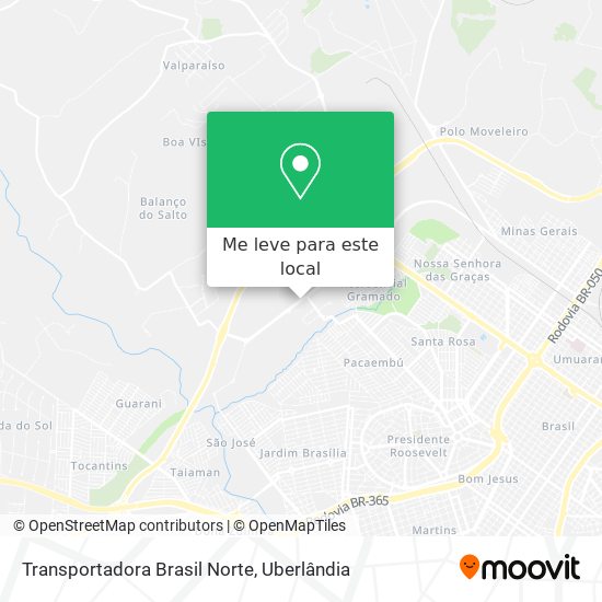 Transportadora Brasil Norte mapa