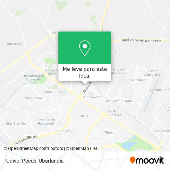 Udivol Pecas mapa