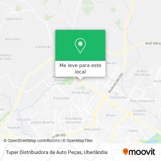 Tuper Distribuidora de Auto Peças mapa