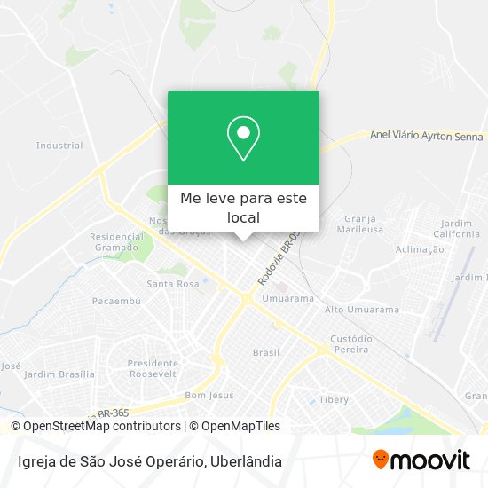 Igreja de São José Operário mapa