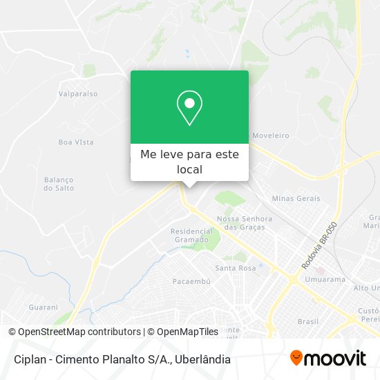 Ciplan - Cimento Planalto S/A. mapa