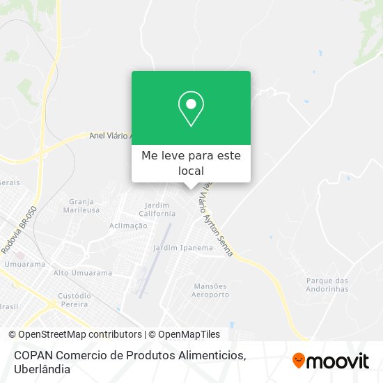 COPAN Comercio de Produtos Alimenticios mapa