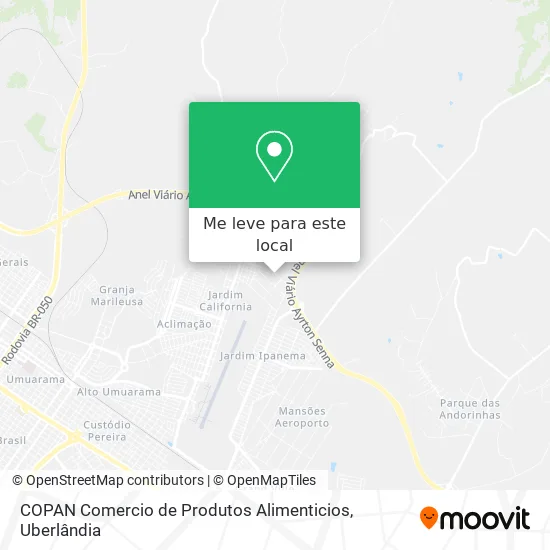 COPAN Comercio de Produtos Alimenticios mapa