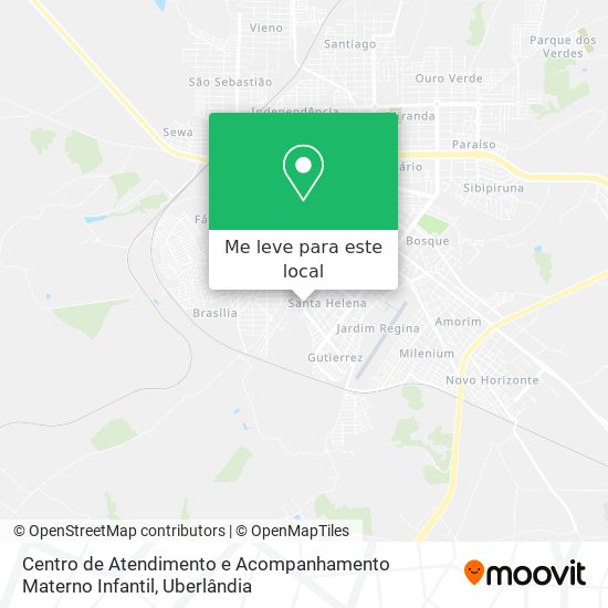 Centro de Atendimento e Acompanhamento Materno Infantil mapa