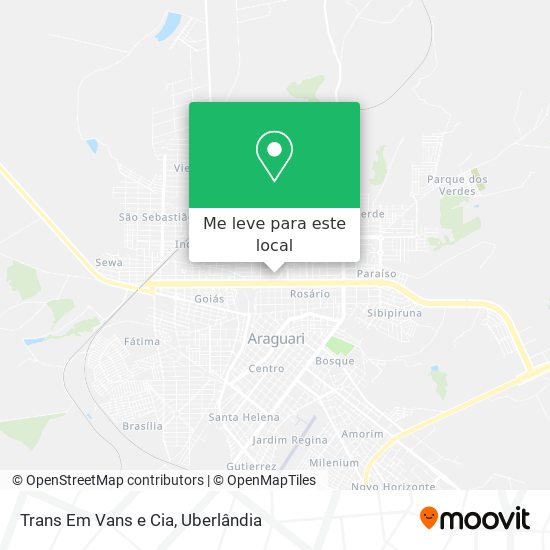 Trans Em Vans e Cia mapa