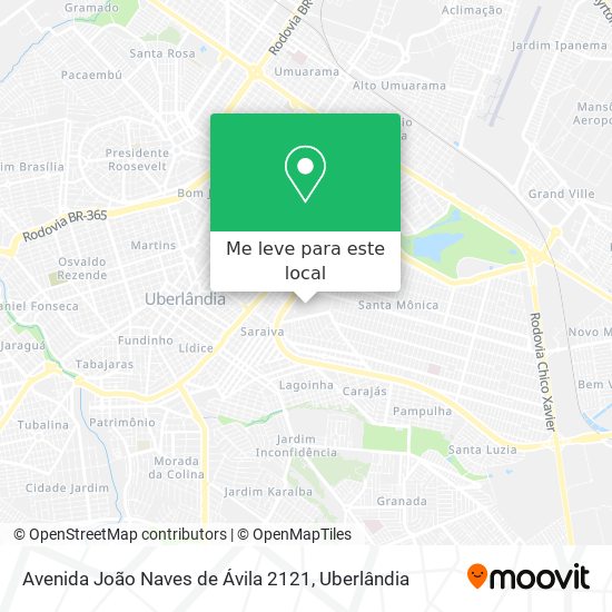 Avenida João Naves de Ávila 2121 mapa