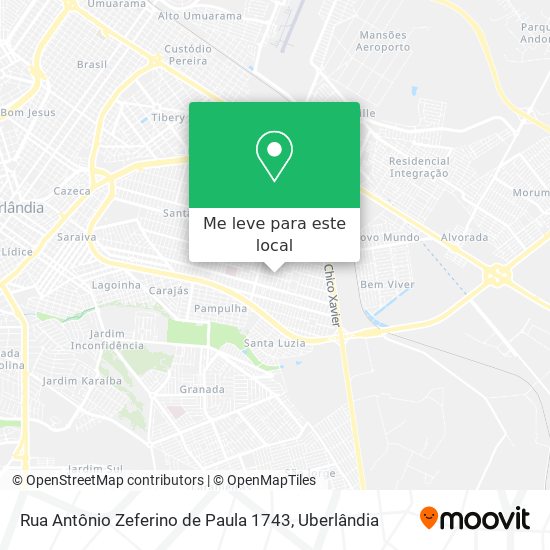 Rua Antônio Zeferino de Paula 1743 mapa