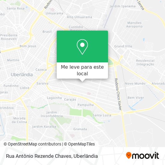 Rua Antônio Rezende Chaves mapa