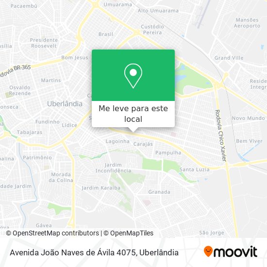 Avenida João Naves de Ávila 4075 mapa