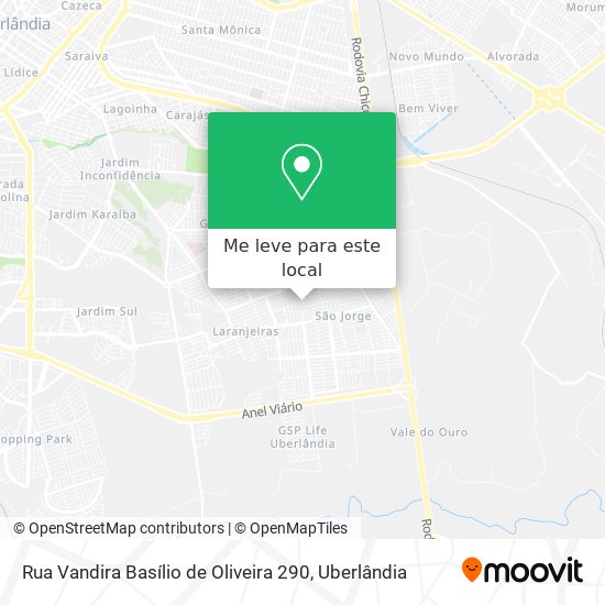 Rua Vandira Basílio de Oliveira 290 mapa