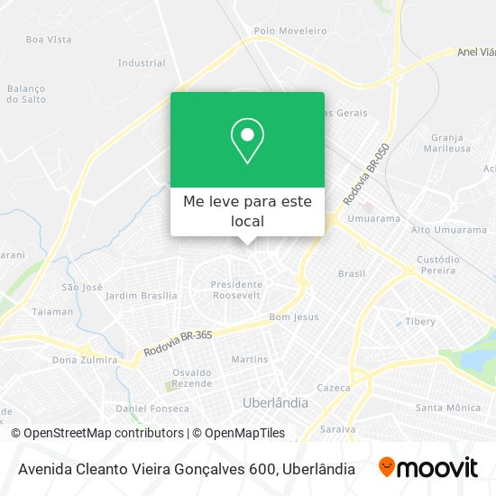 Avenida Cleanto Vieira Gonçalves 600 mapa