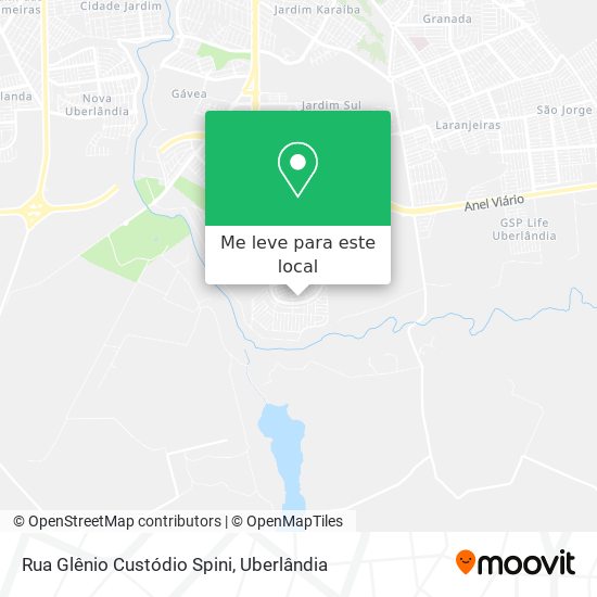 Rua Glênio Custódio Spini mapa