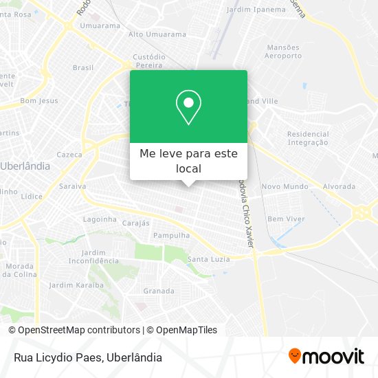 Rua Licydio Paes mapa