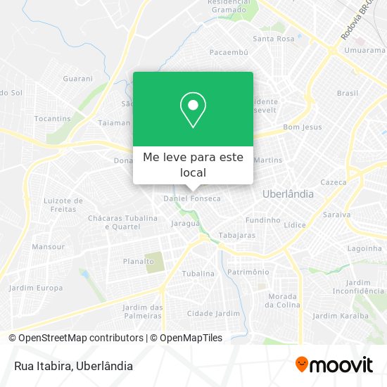 Rua Itabira mapa