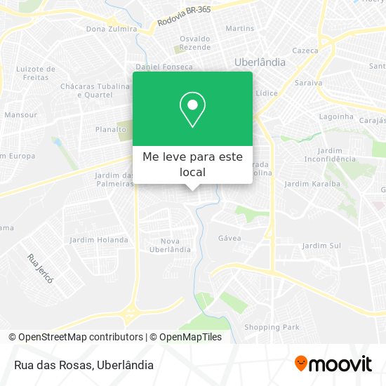 Rua das Rosas mapa