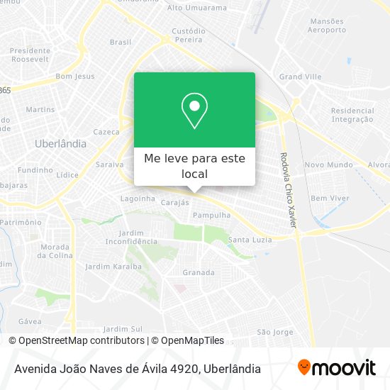 Avenida João Naves de Ávila 4920 mapa