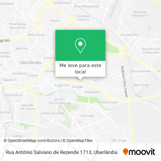 Rua Antônio Salviano de Rezende 1713 mapa