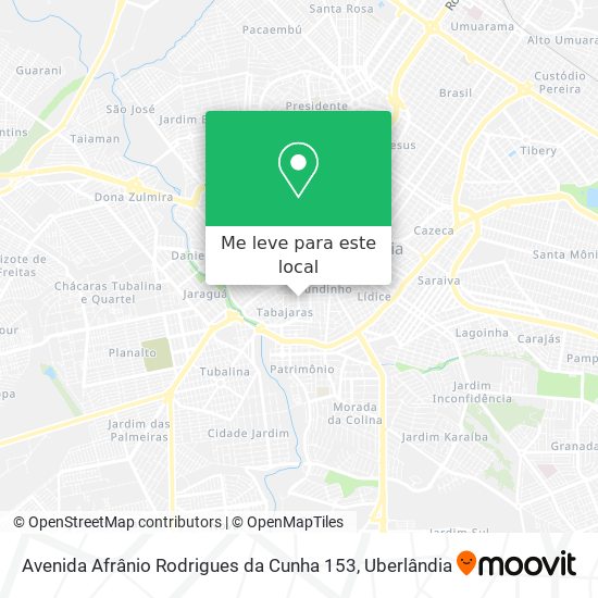 Avenida Afrânio Rodrigues da Cunha 153 mapa