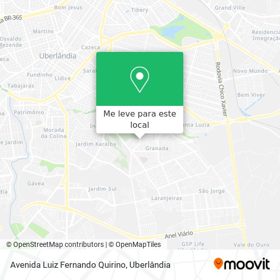 Avenida Luiz Fernando Quirino mapa