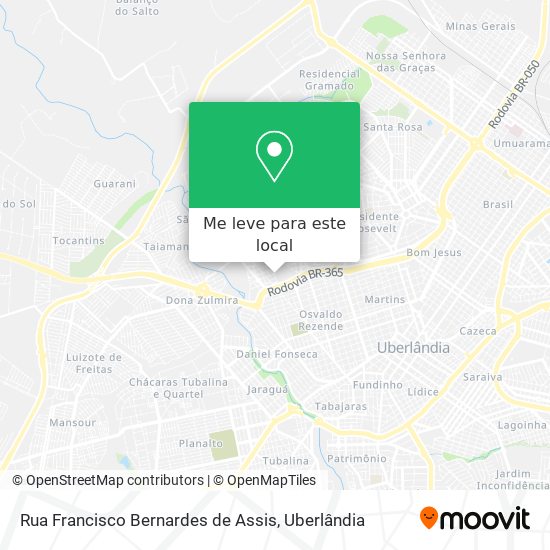Rua Francisco Bernardes de Assis mapa