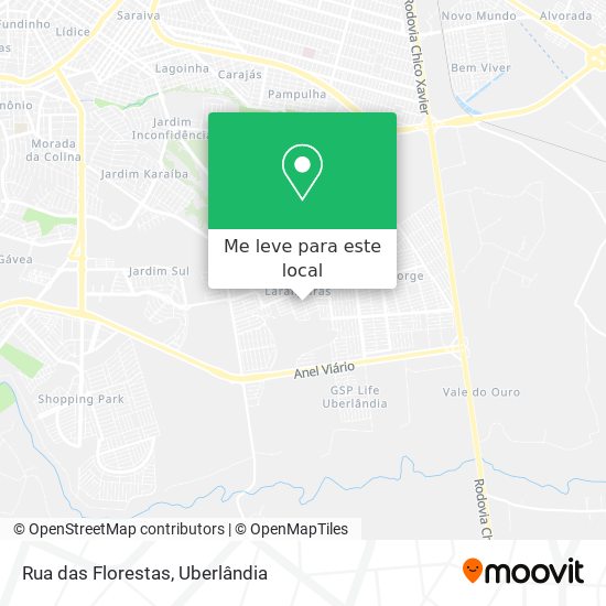 Rua das Florestas mapa