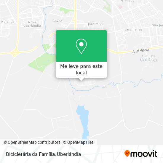 Bicicletária da Família mapa